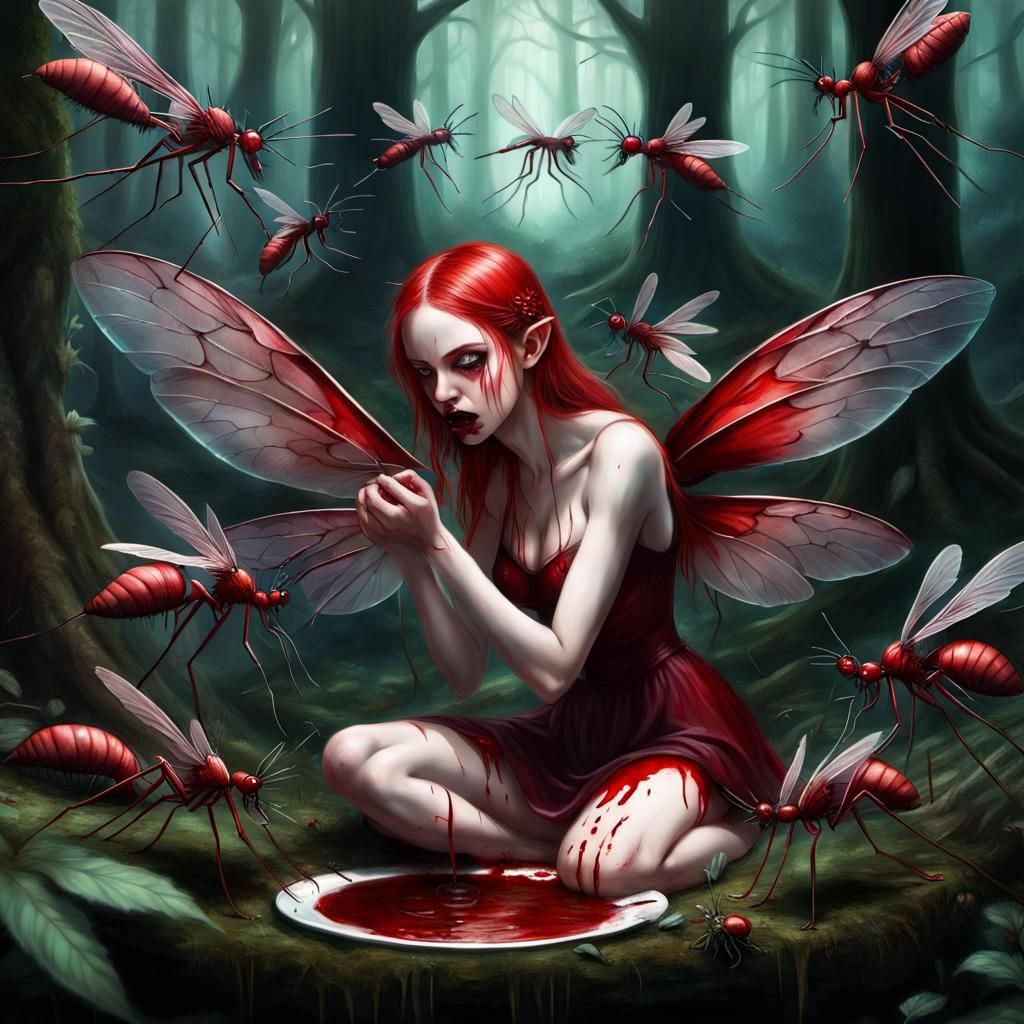 Blood Fairy and Mosquito Babies in Enchanted Forest