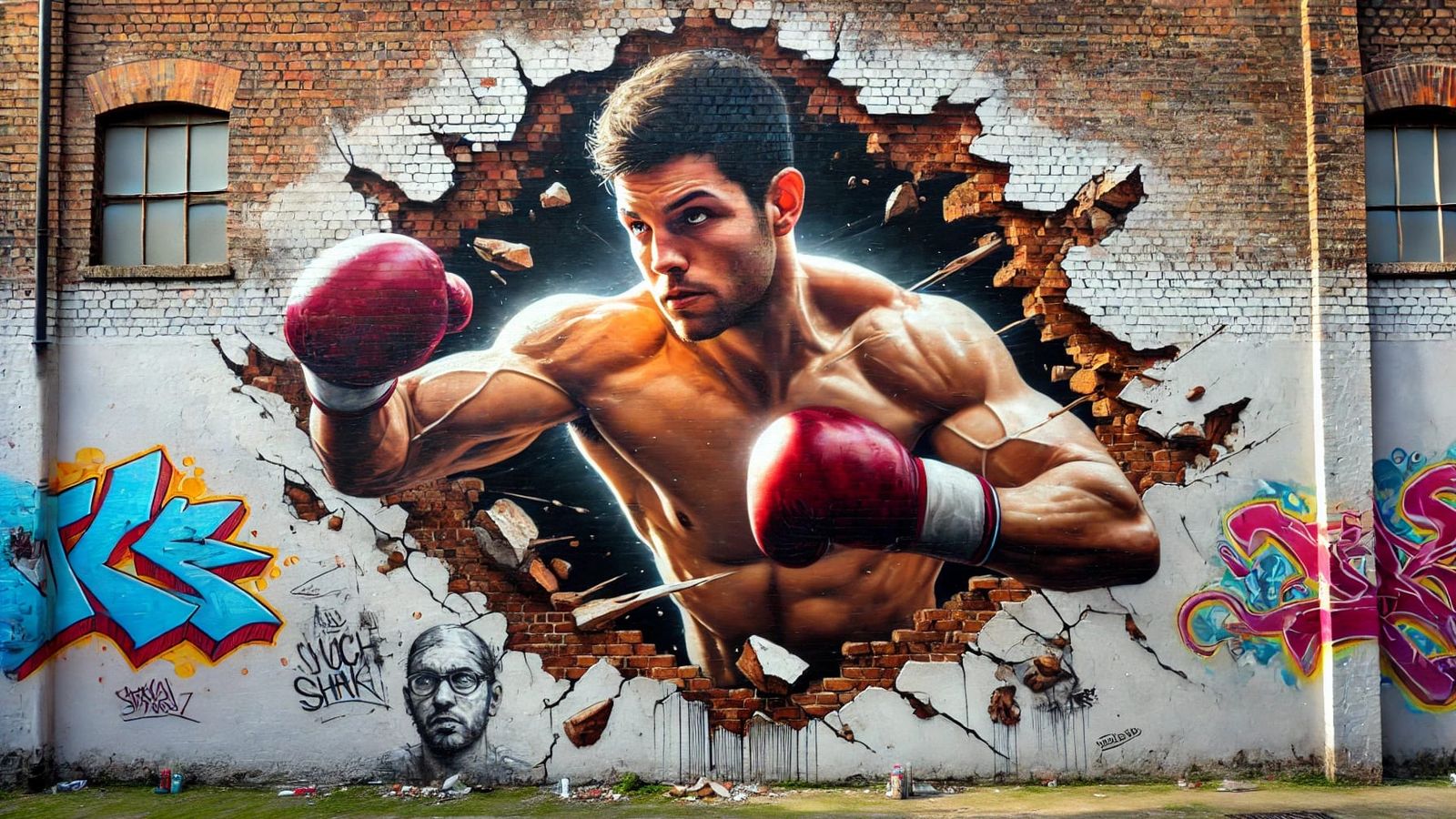 Street art boxing