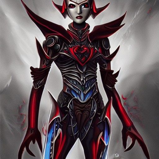 Beautiful evil cyborg Elf