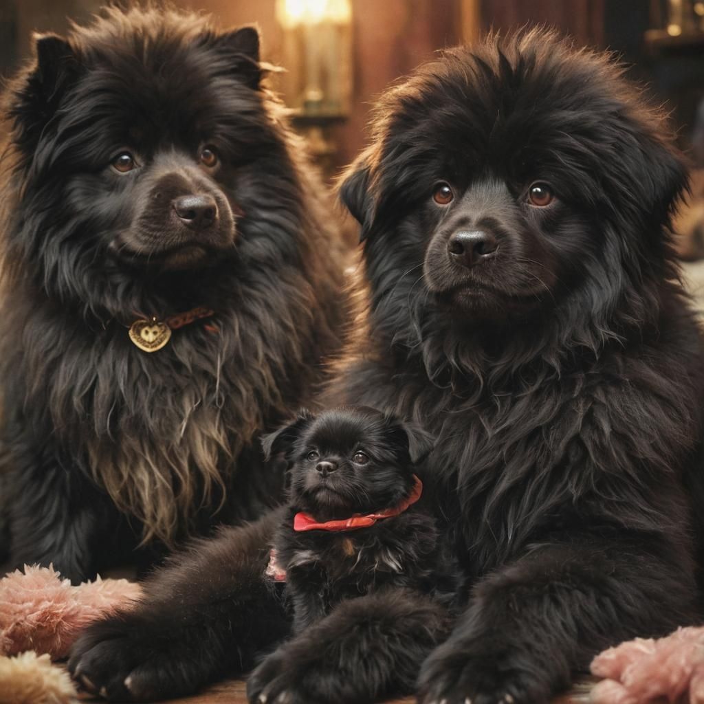 Whimsical Baby and Dog Concept Art