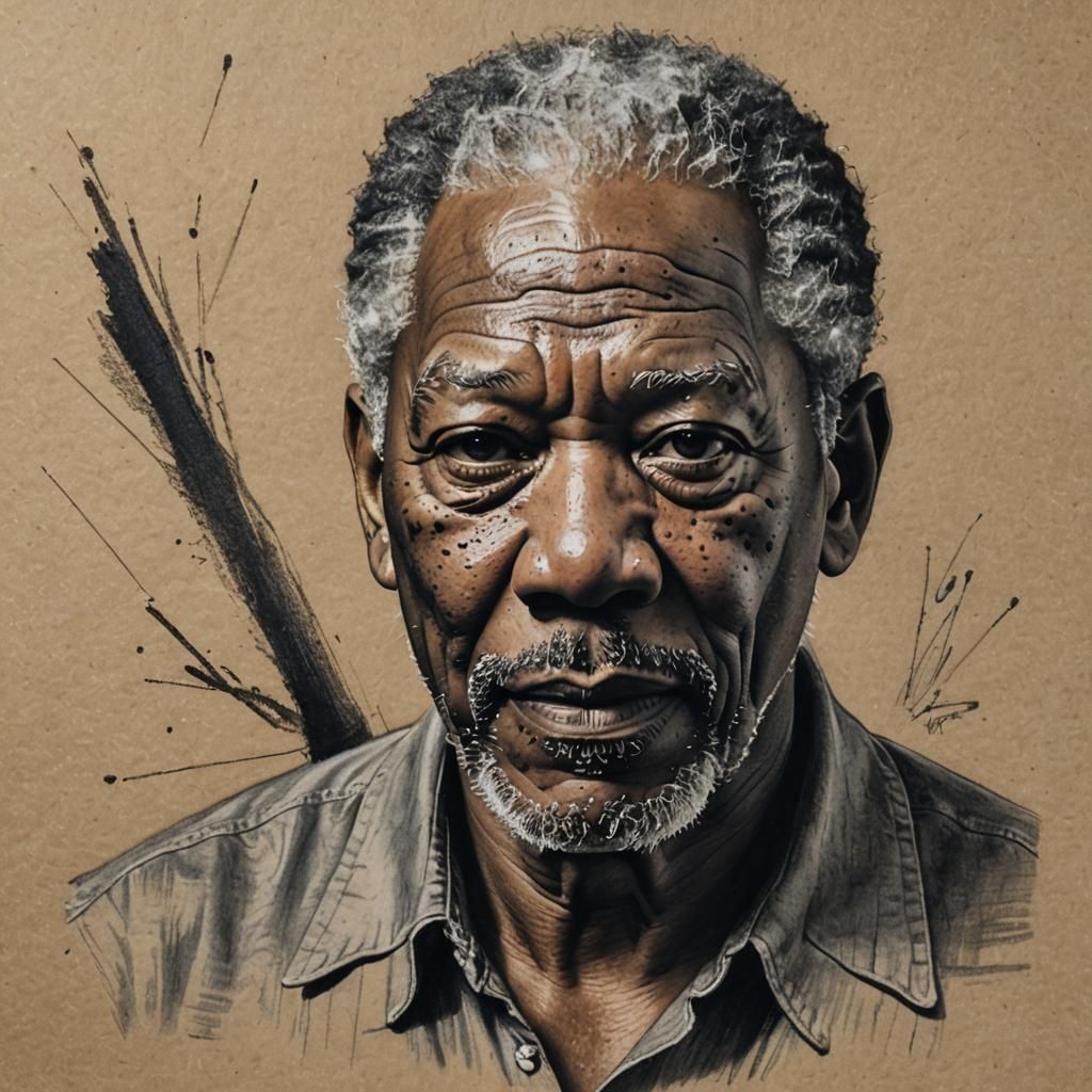 Morgan Freeman  by @ObsessiveCompulsiveArt