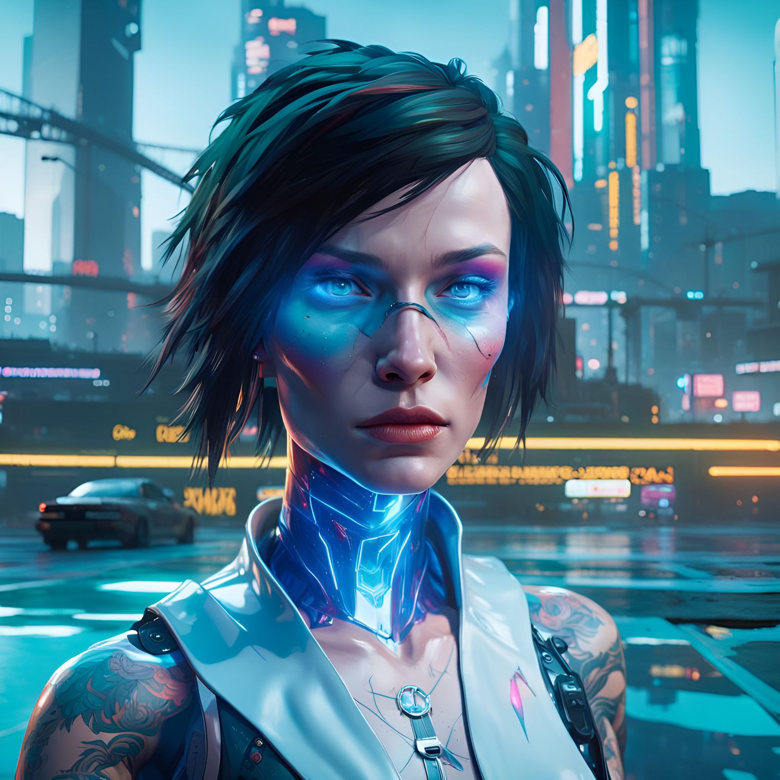 cyberpunk 2077 8k resolution concept art by Greg Rutkowski d...