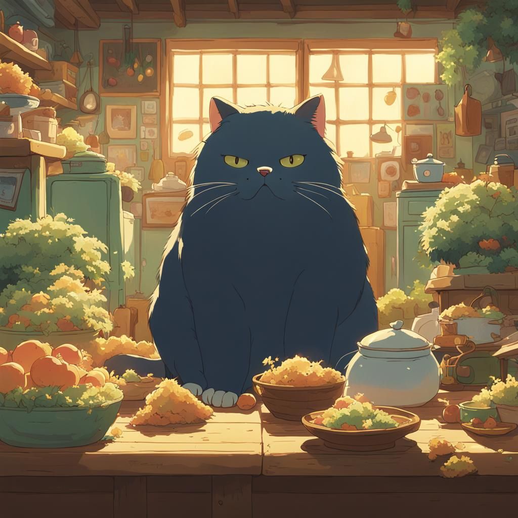 fat chuck cat cute aesthetic
