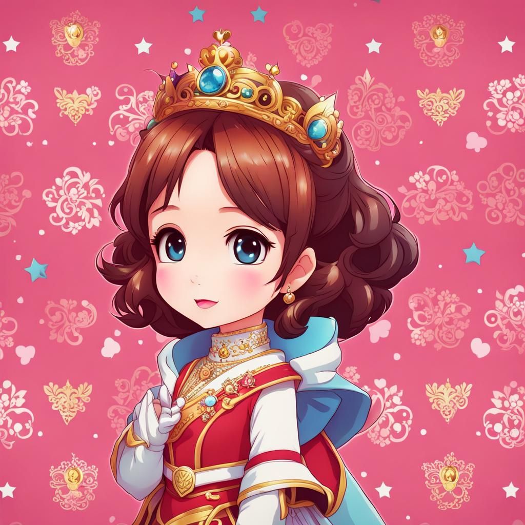 Queen, Kawaii, anime, chibi, disney, cartoon
