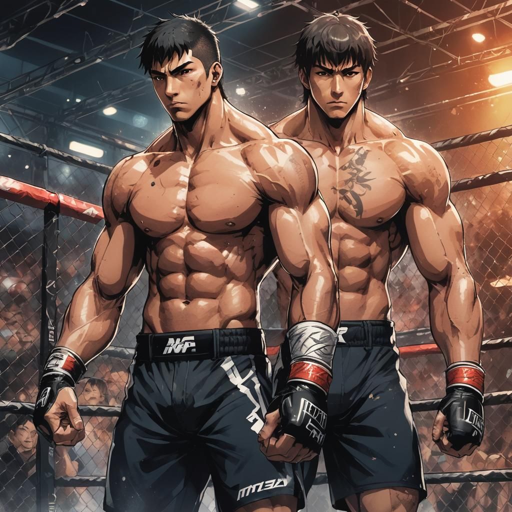 masterpiece, distinct, highres, 2boy, tall, muscular, young,...