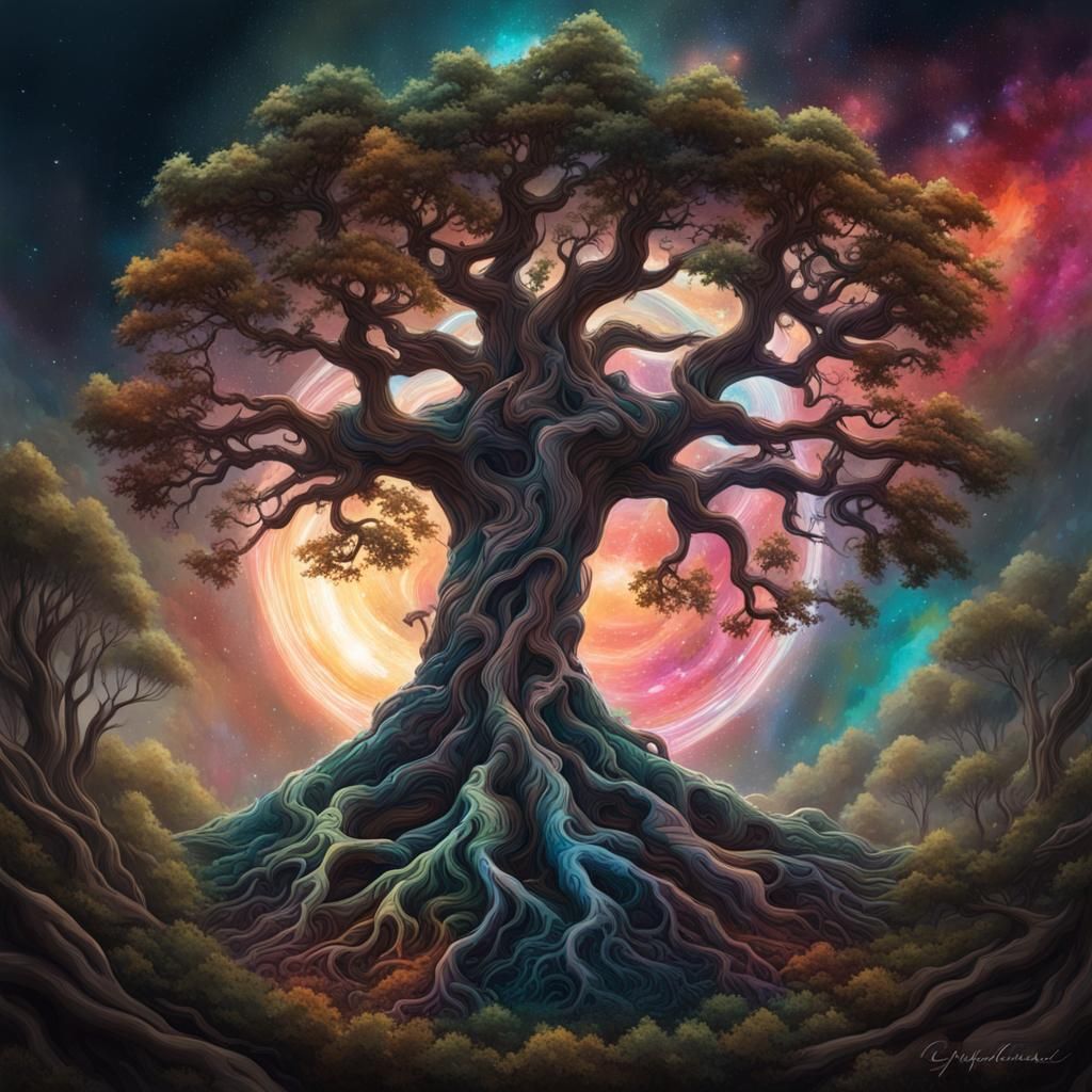 The world tree Yggdrasil - AI Generated Artwork - NightCafe Creator