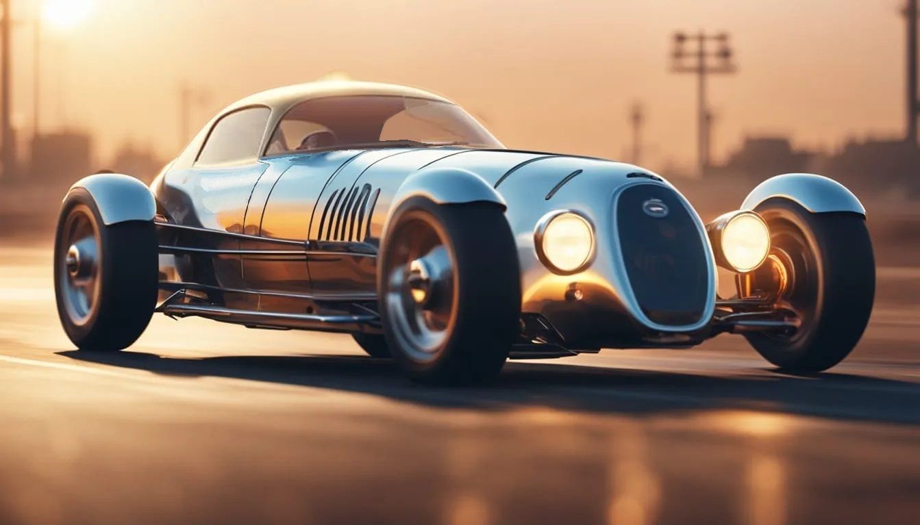 Retro Futuristic Formula Coupe Car