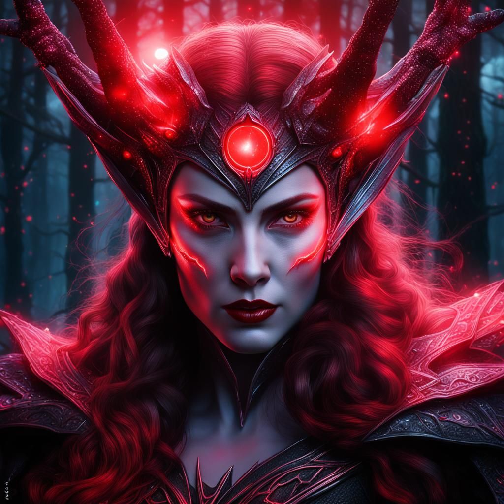 majestic evil Scarlet Witch. - AI Generated Artwork - NightCafe Creator