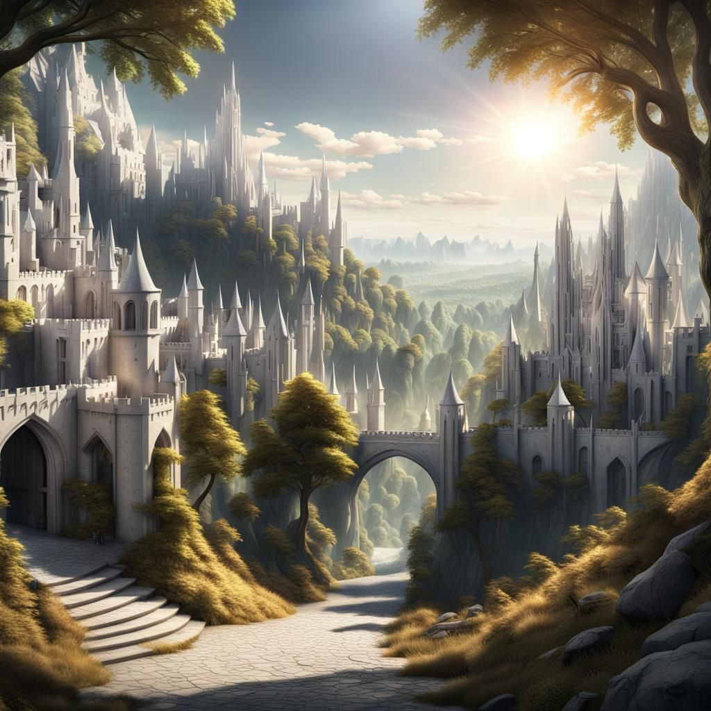 Elven City - AI Generated Artwork - NightCafe Creator