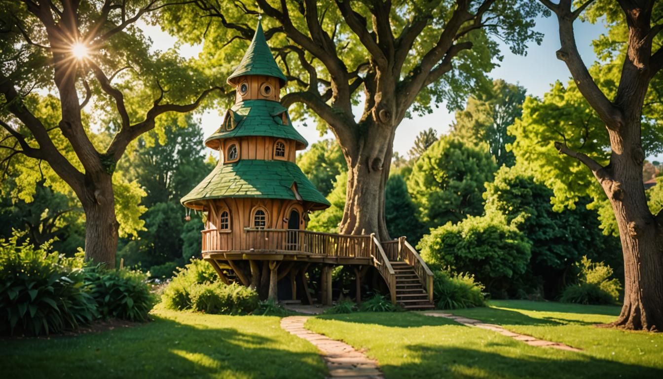 I wish I had had a treehouse like this when I was a kid!