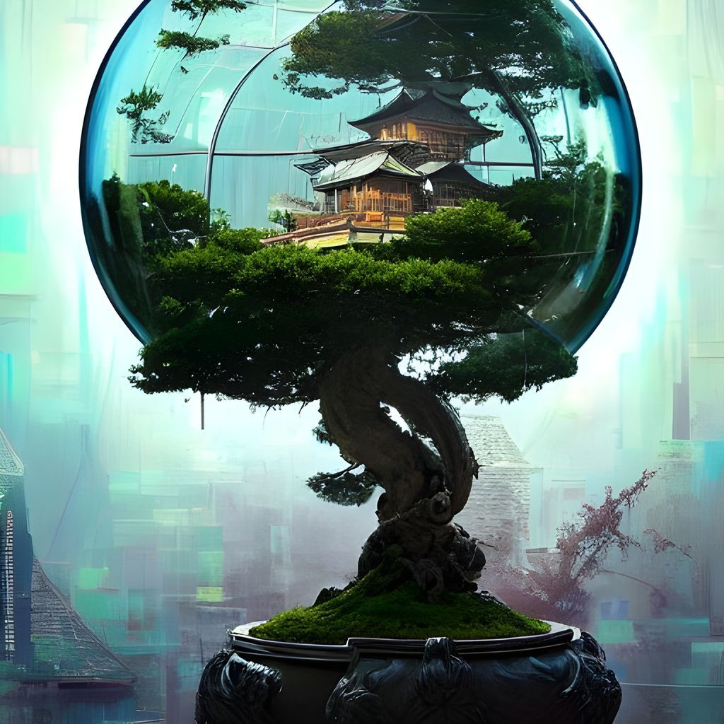 small house on a sphere