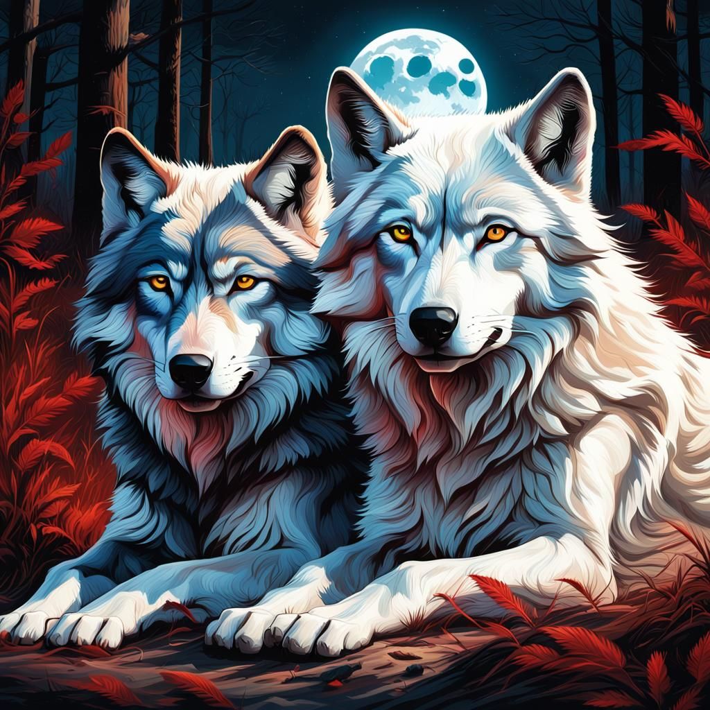 Wolves - AI Generated Artwork - NightCafe Creator