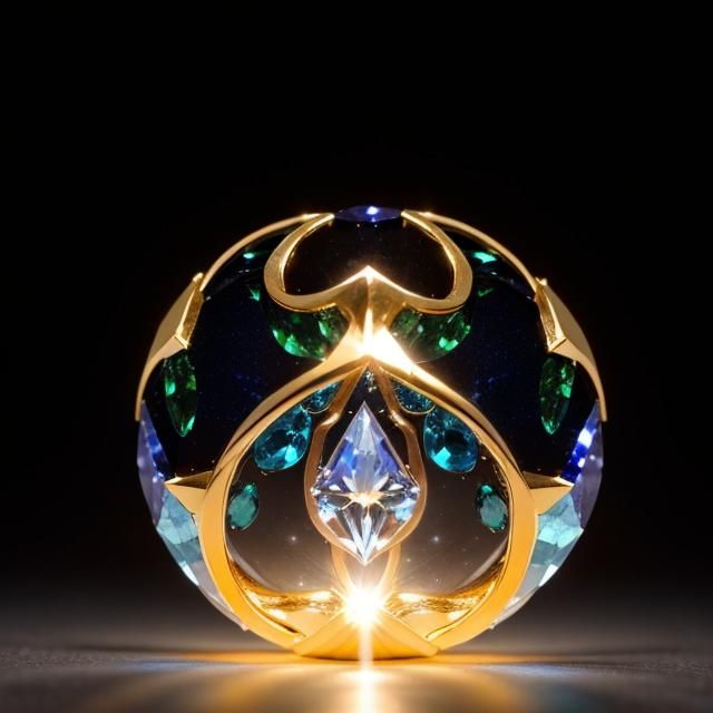 300mm Macro photo of a pristine_mystical_orb