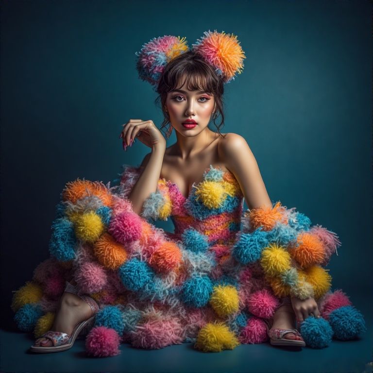 Pom pom dressed