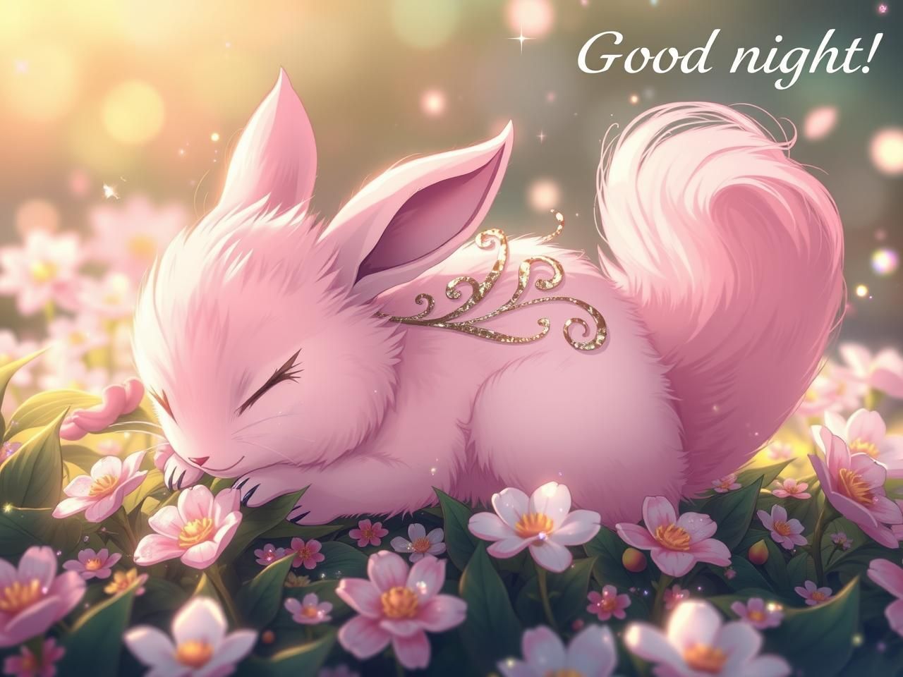 Good night 🐇🐿🌸😴💤🌃