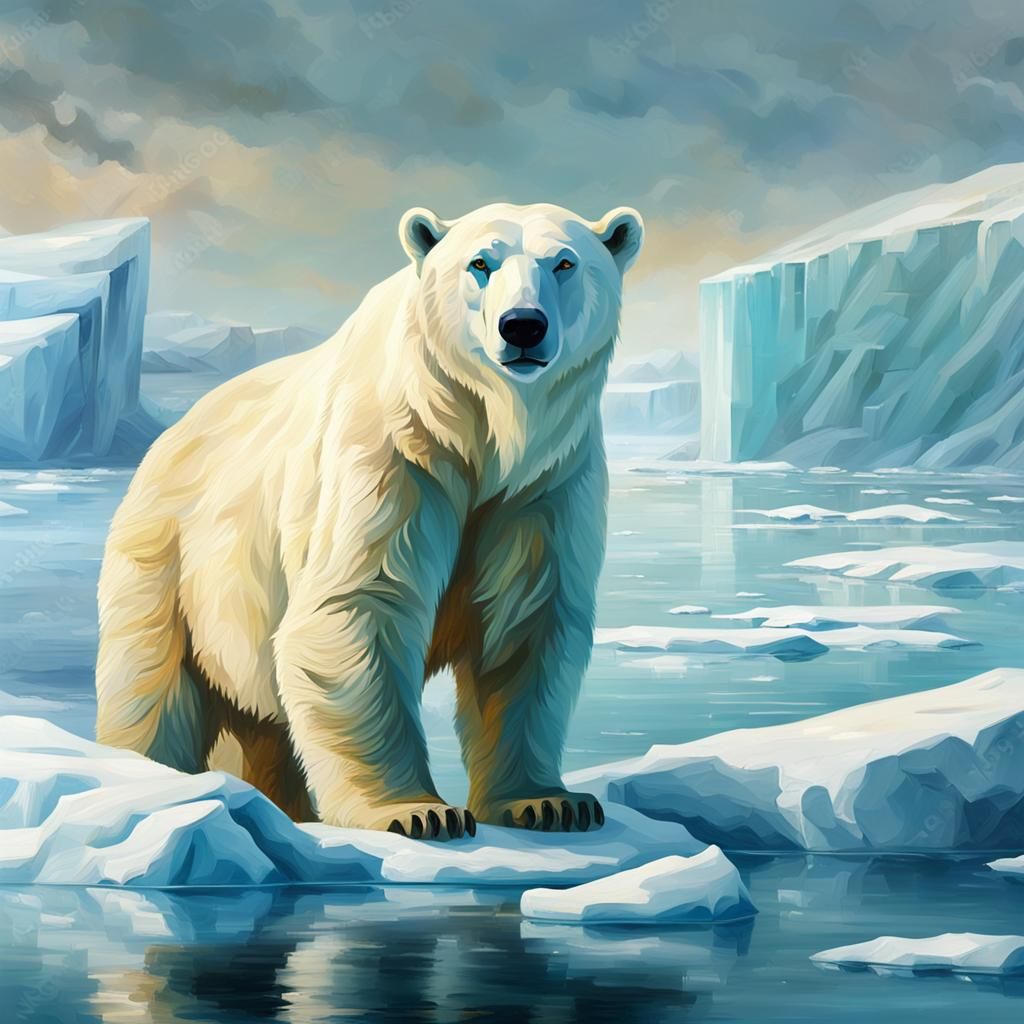 A lonely polar bear  by @axelb