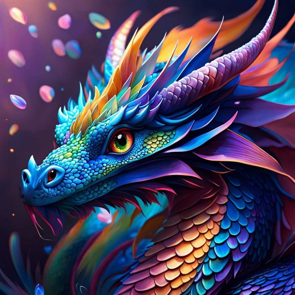 Vibrant dragon - AI Generated Artwork - NightCafe Creator
