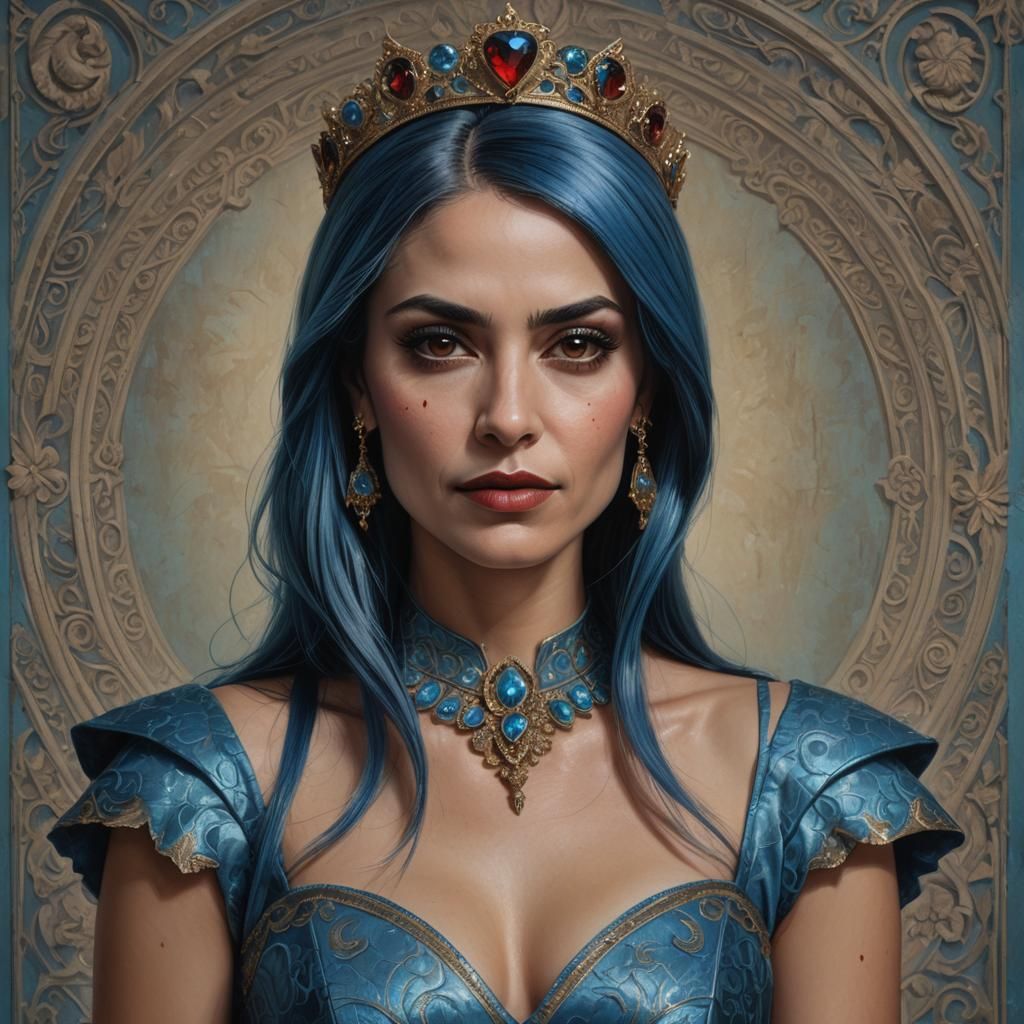 hyperrealistic portrait of a Latina female in her early-thir...