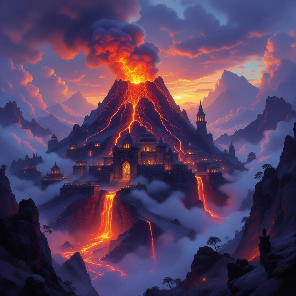 The Volcano Lair
Imagine a sprawling villain headquarters built inside an active volcano. Lava flows act as natural defenses, and heat-power...