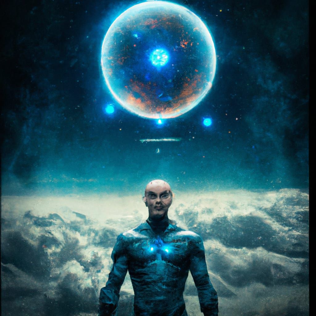 Doctor Manhattan in space Epic cinematic brilliant stunning intricate ...