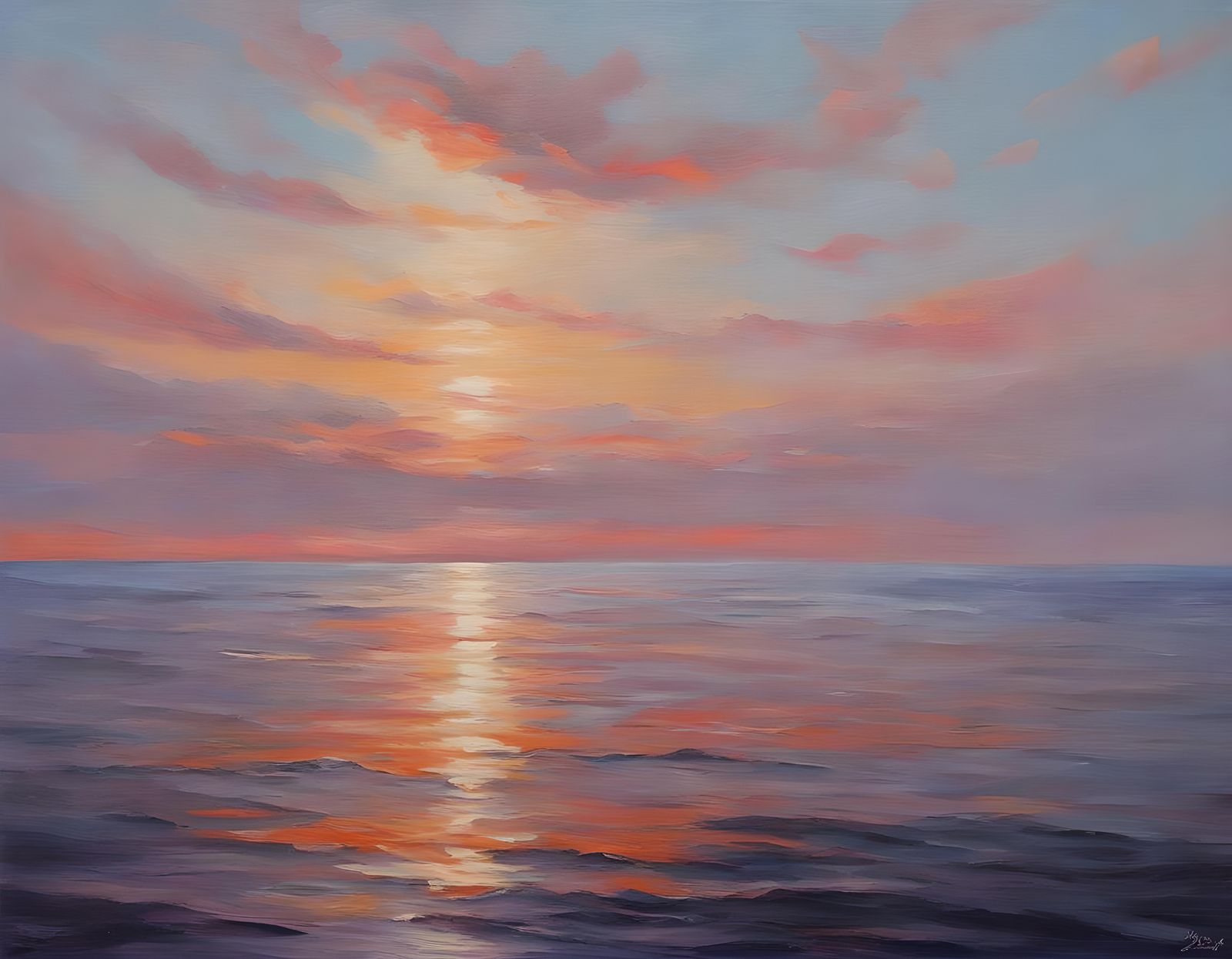 Sunset at sea