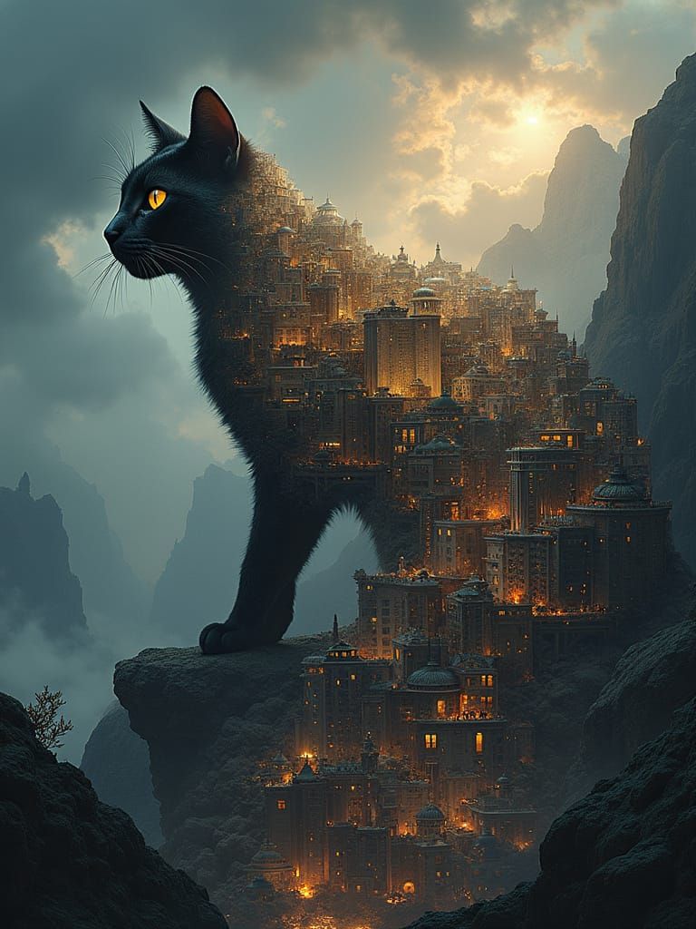 cat city  by @Missifuss