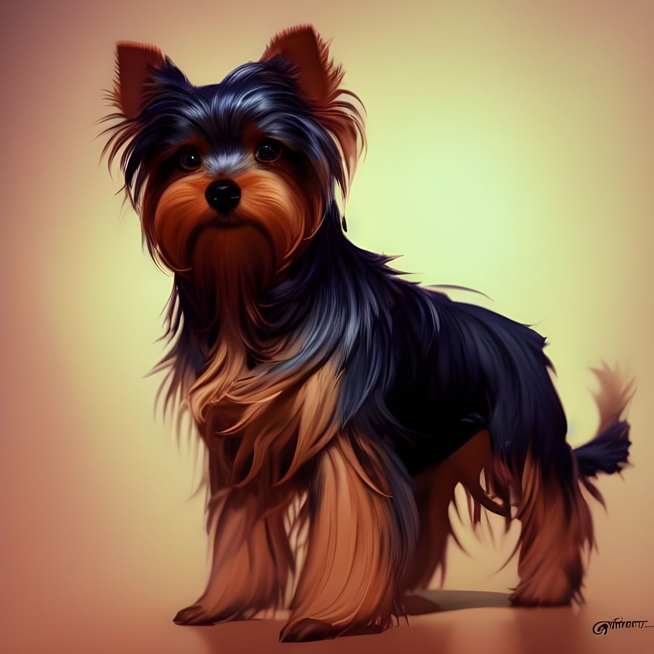 Yorkie AI Generated Artwork NightCafe Creator