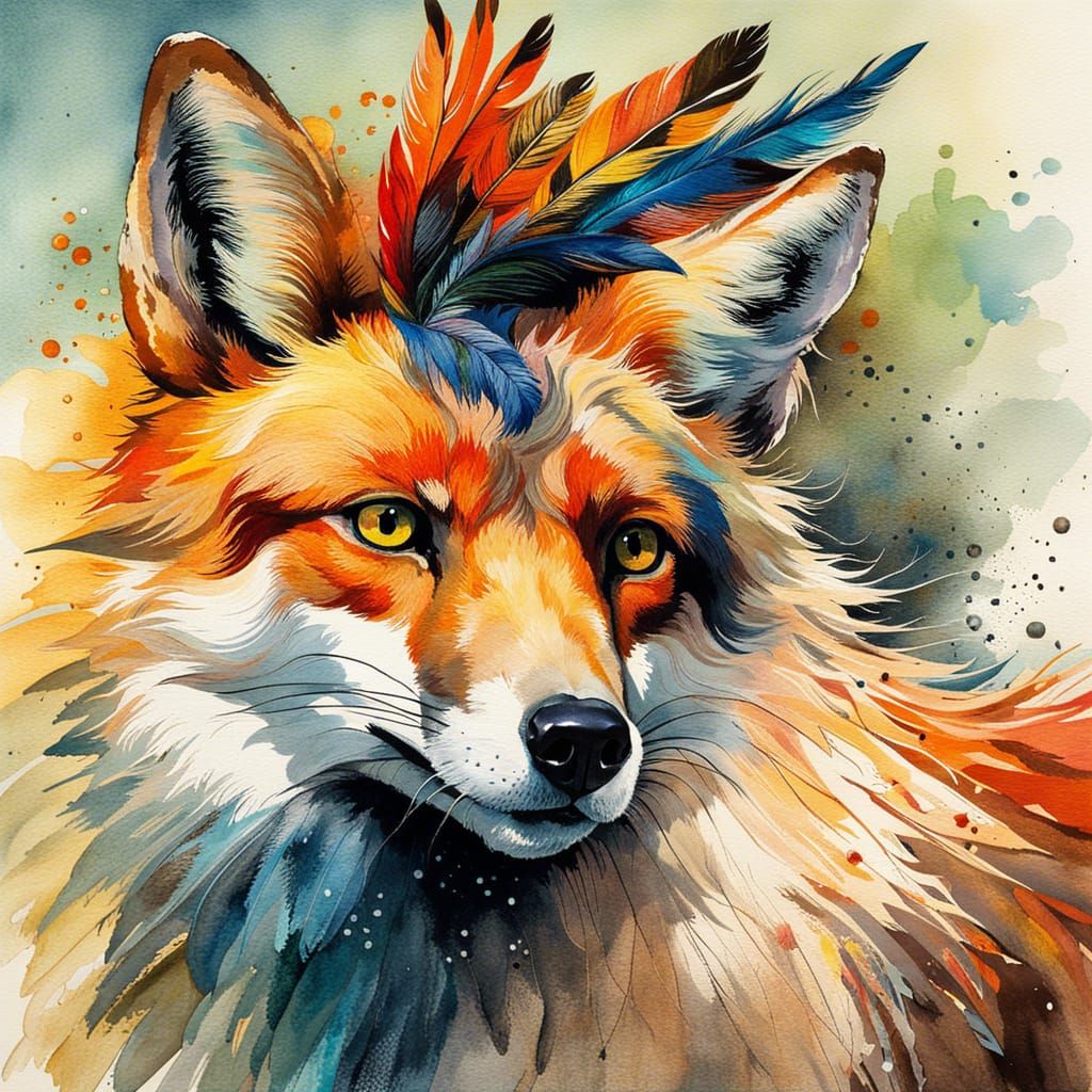 Watercolor portrait. - AI Generated Artwork - NightCafe Creator