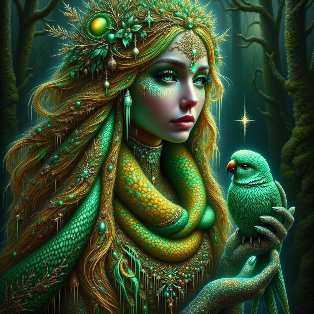 Mystical forest queen   by @Midnight Shadow Dezinez