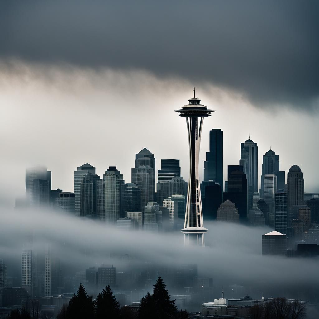 Seattle Skyline  by @MetalGramps
