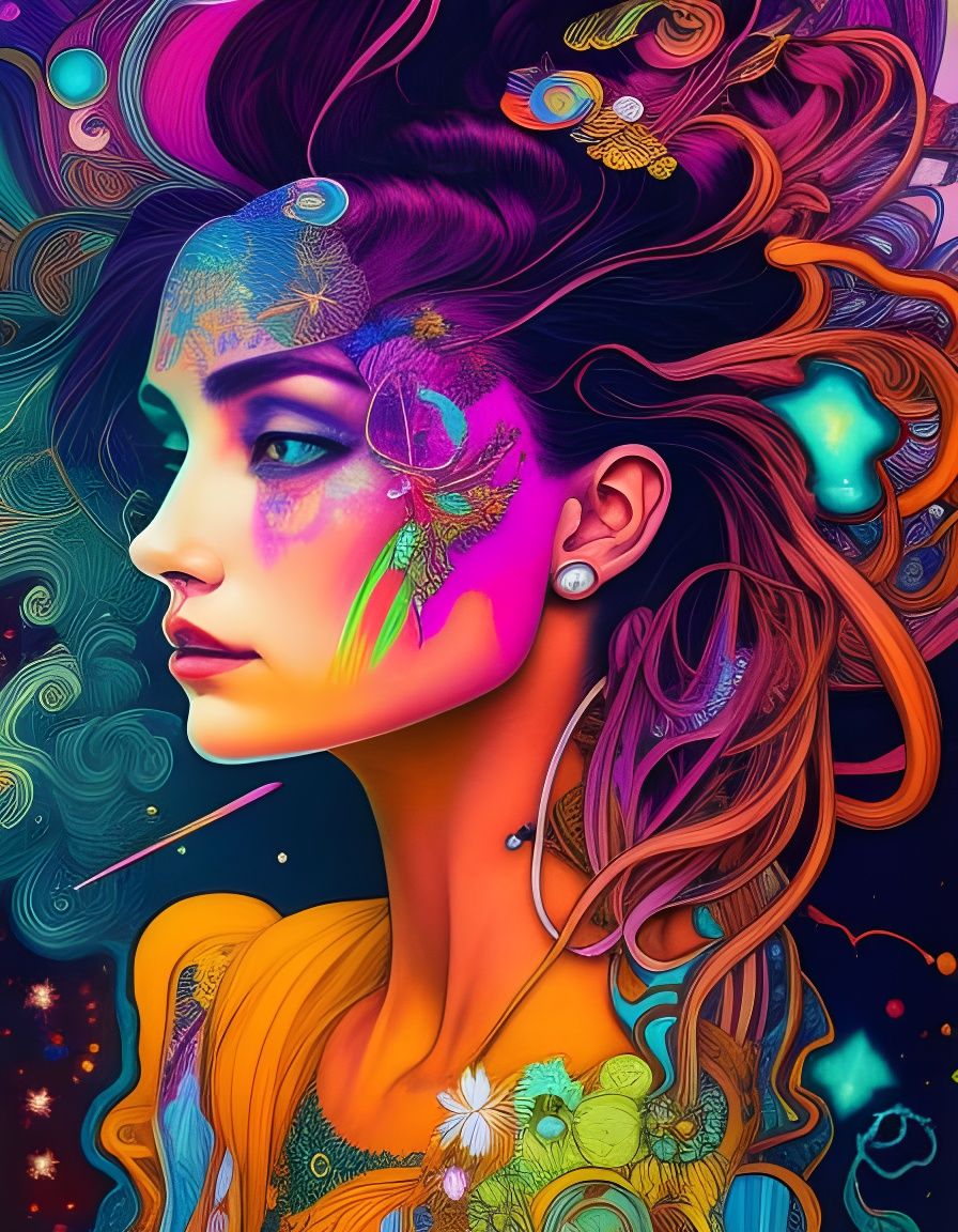 Cosmic Goddess - AI Generated Artwork - NightCafe Creator