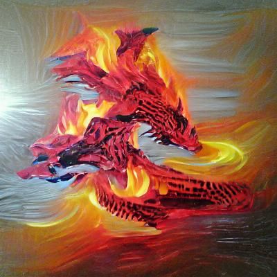 Dragon of fire acrylic art
