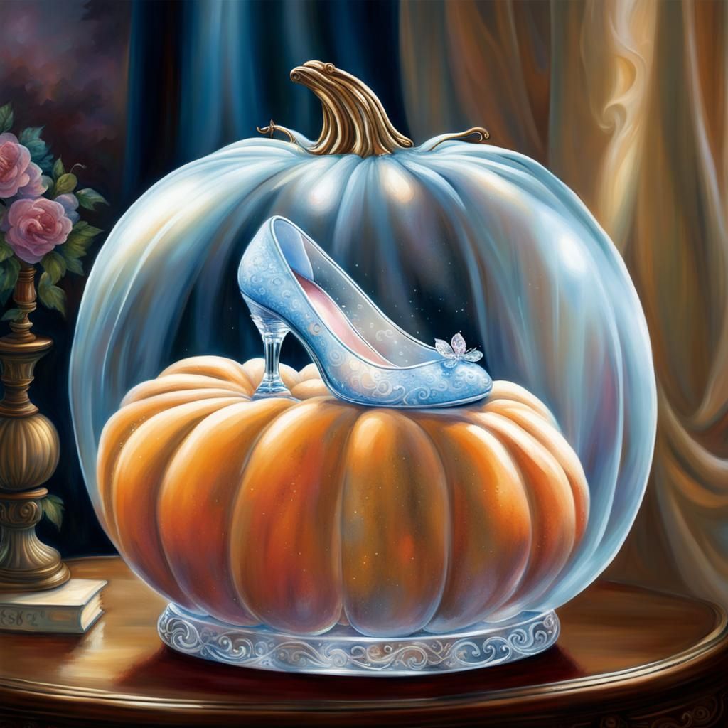Glass Slipper And Pumpkins AI Generated Artwork NightCafe Creator glass-slipper-and-pumpkins-ai-generated-artwork-nightcafe-creator