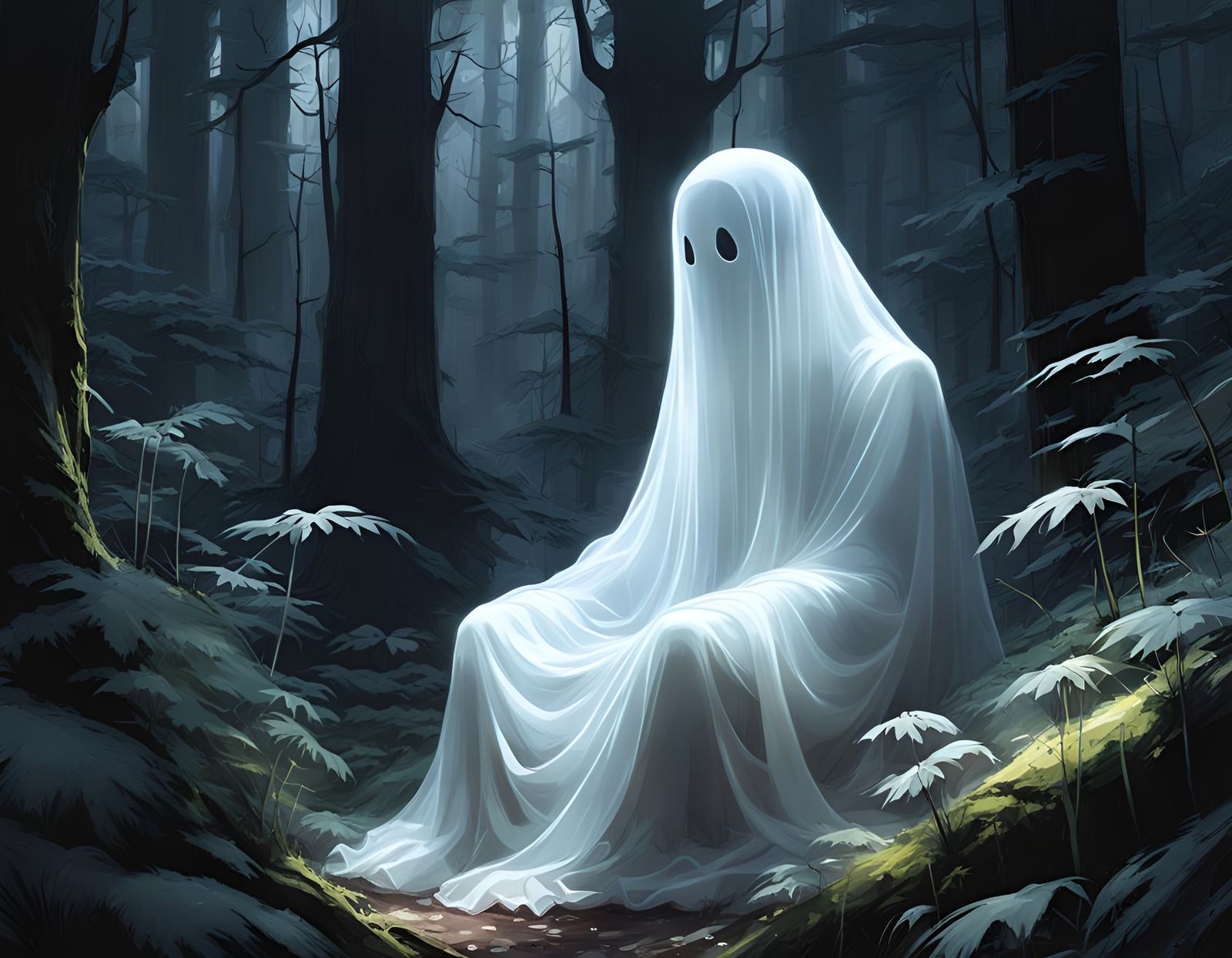 Glowing Lonely Ghost  by @Rosie