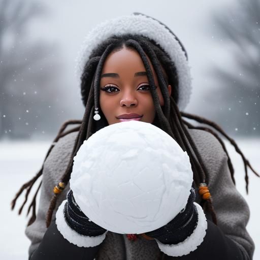 Beautiful women in the winter.