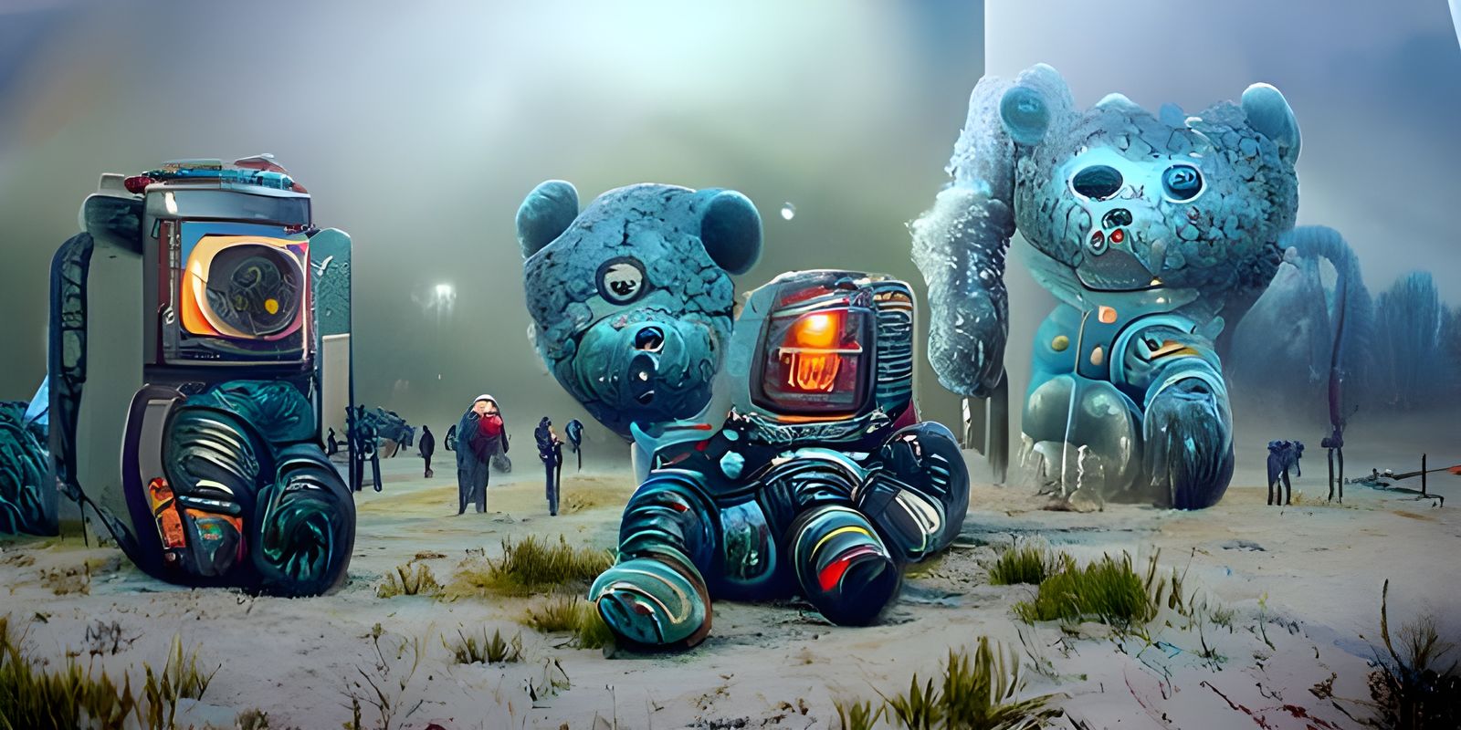 Robot bear обои