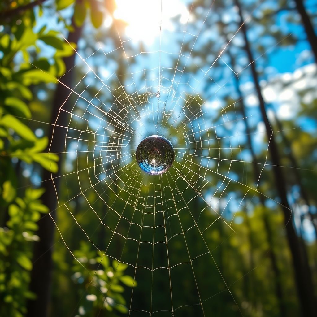 a perfectly spherical dewdrop enter stage