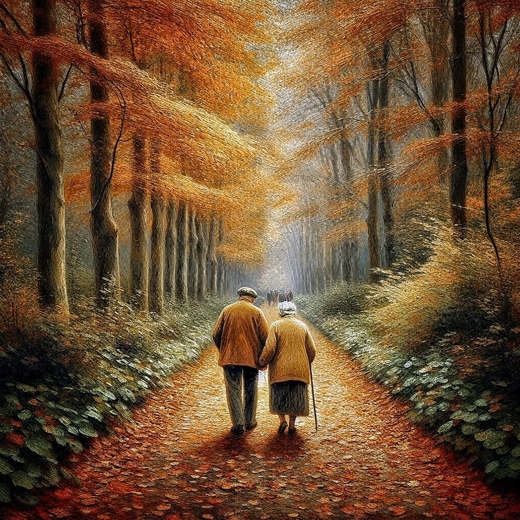 Walking hand-in-hand