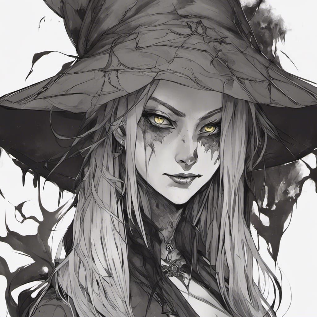 A beautiful evil witch, evil incarnate