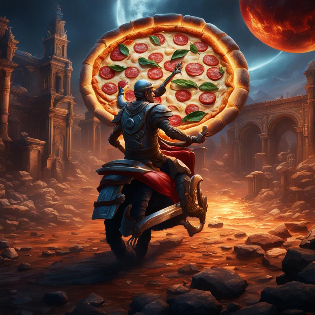 The god Mercury delivering pizza