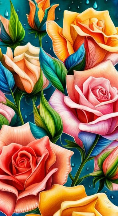 Beautiful roses for mother - AI Generated Artwork - NightCafe Creator