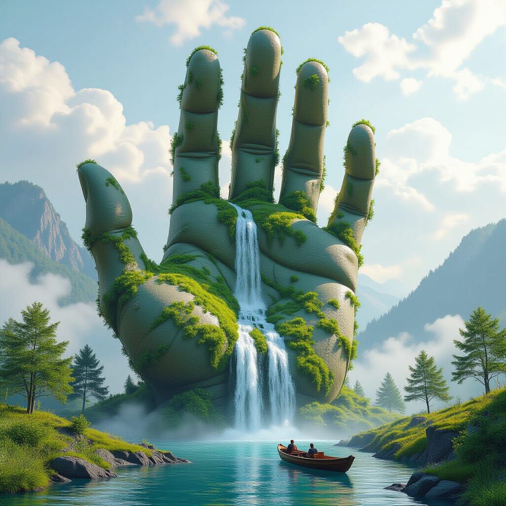 The Hand of Earth: A Surreal Summer Sanctuary Rising from the Soil