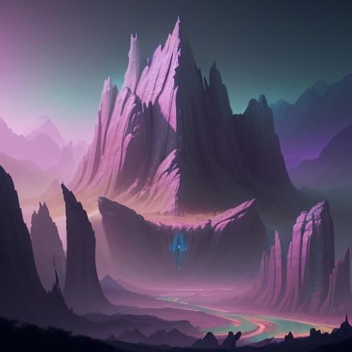 '80s Fantasy-Inspired Cinematic fantasy landscape - AI Generated ...