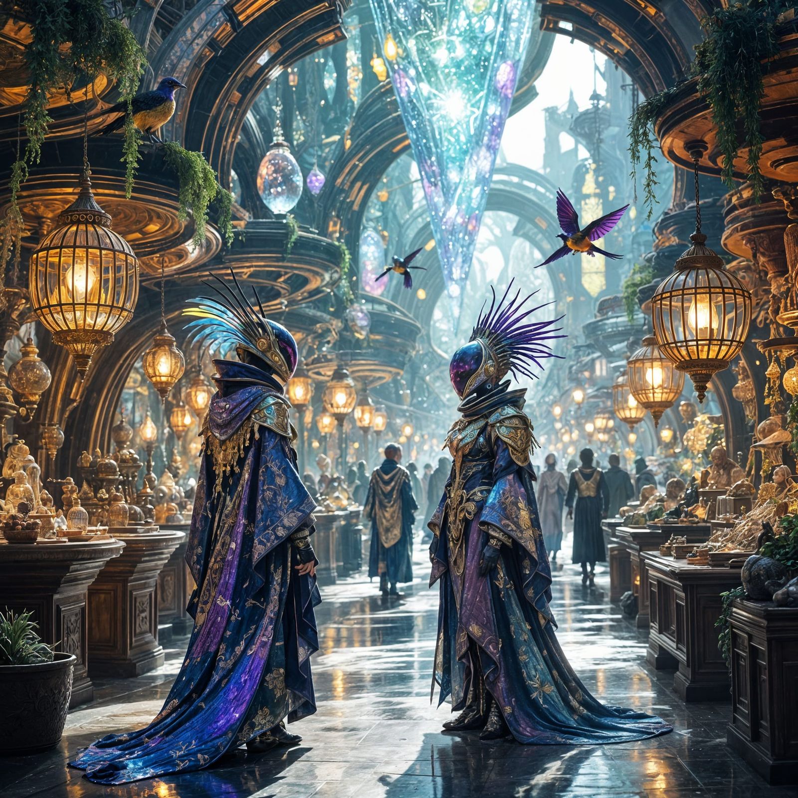 🌟💖Bustling Alien market🌿💡