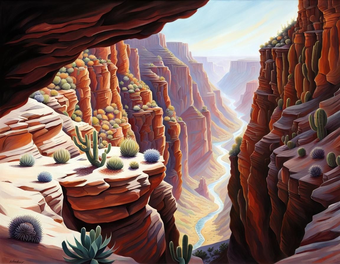 Desert Canyon Landscape Ai Generated Artwork Nightcafe Creator