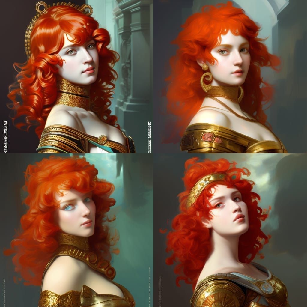 Ancient Roman Female with Red Curly Hair