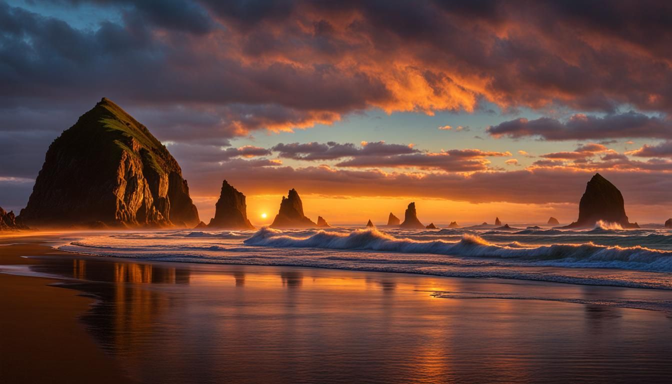 Sunset on Oregon Coast