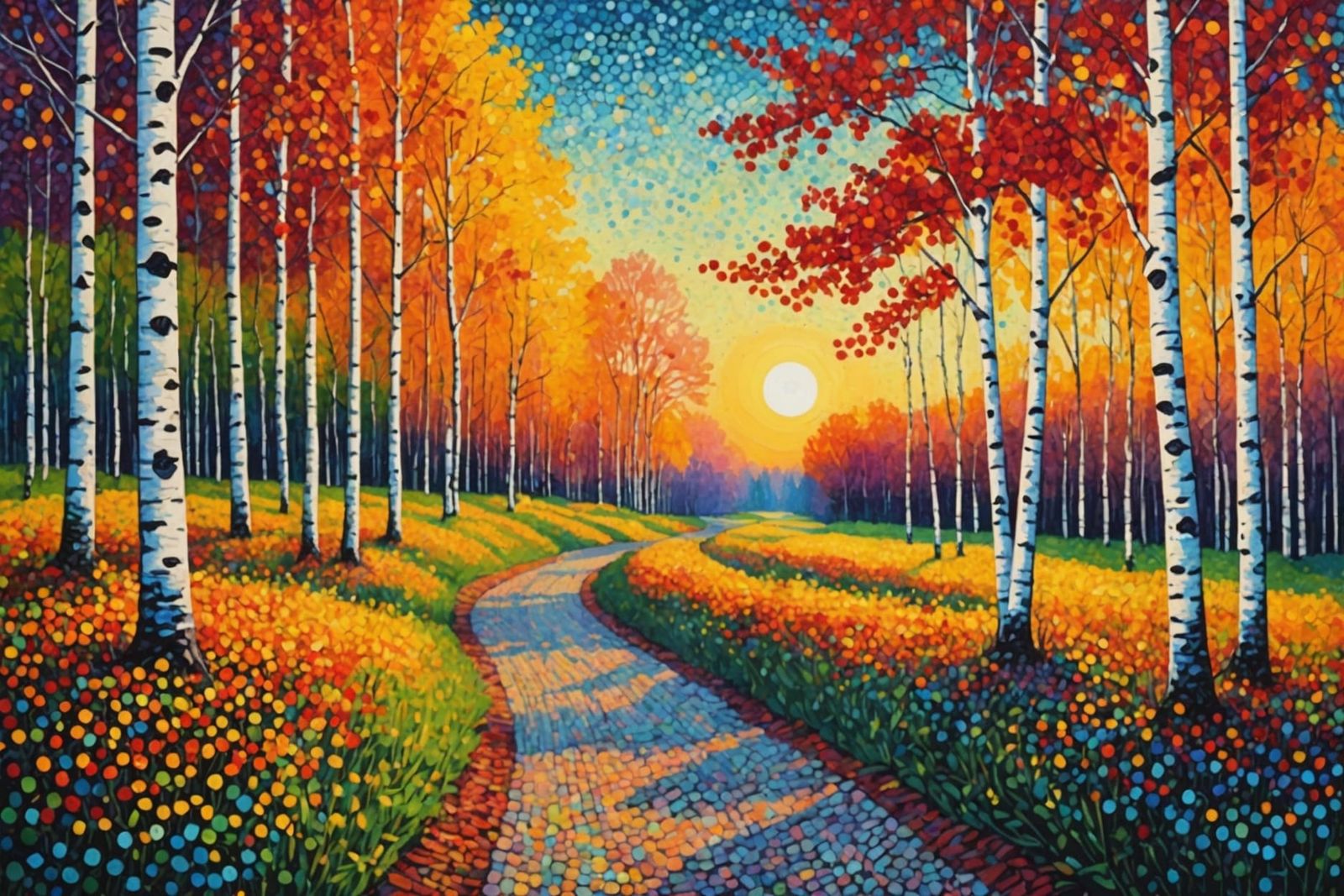 Birch grove.  by @undefined