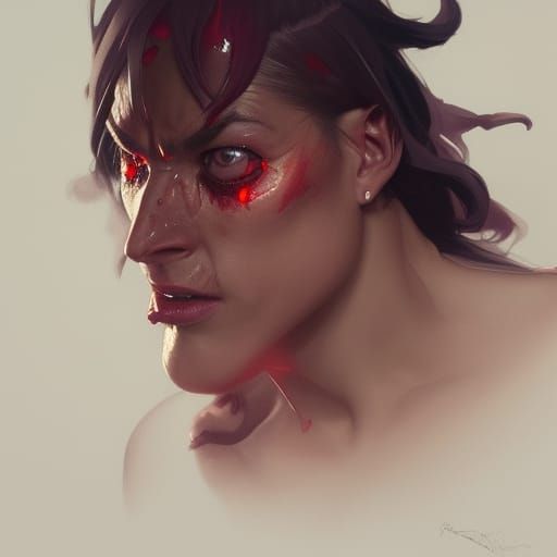Devil crying