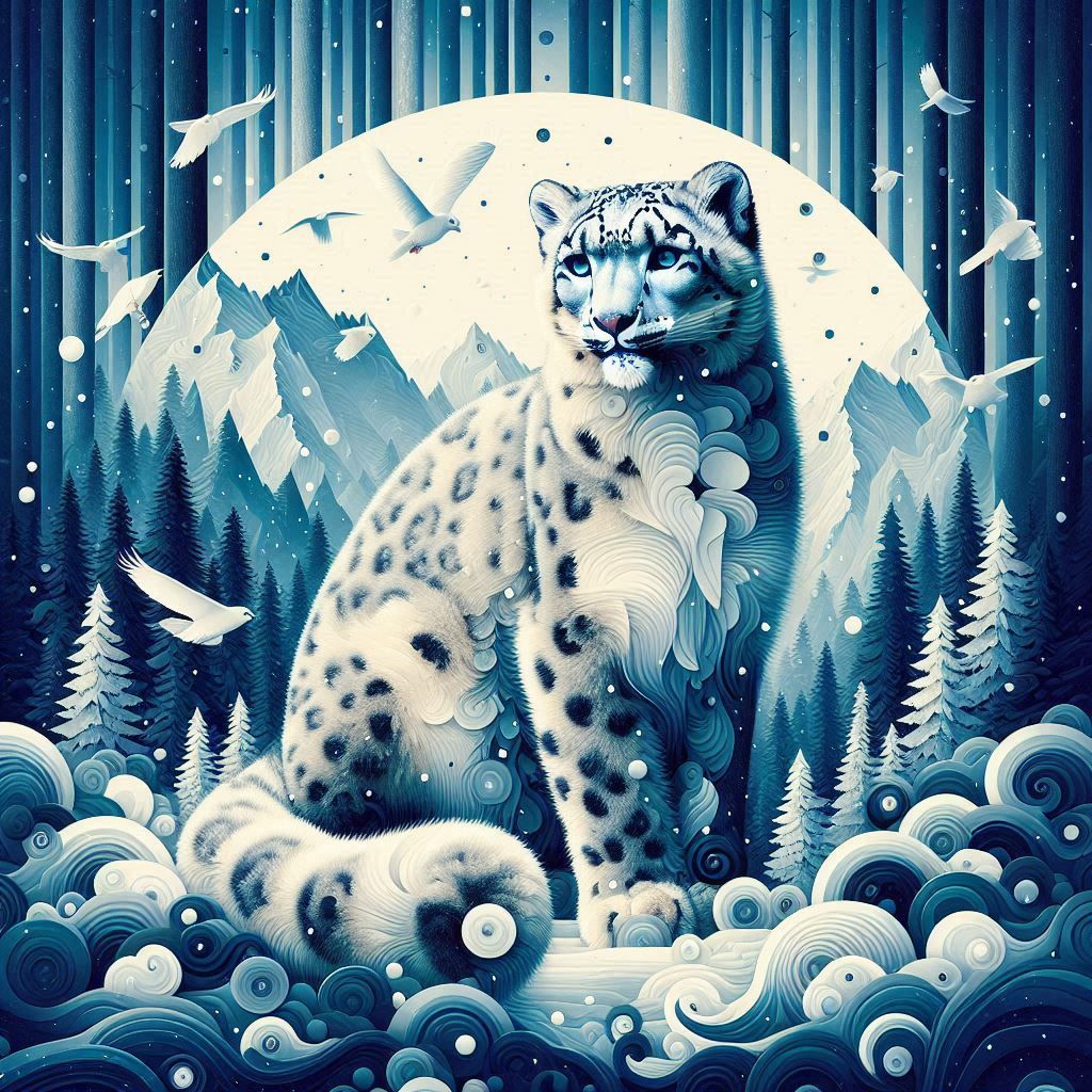 נמר שלג זה יצירת אומנות